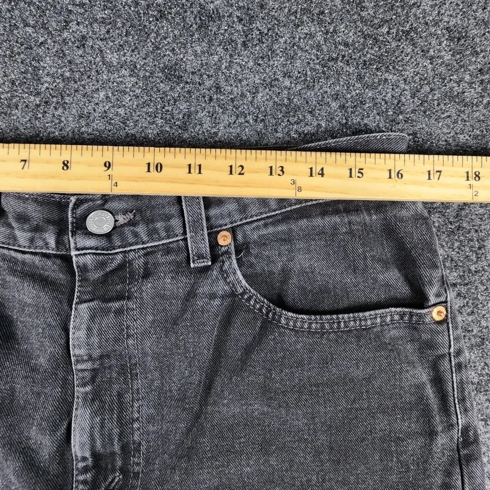 Vintage Levis 505 Mens 34x32 Faded Black Regular Fit Straight Leg Jeans USA Made